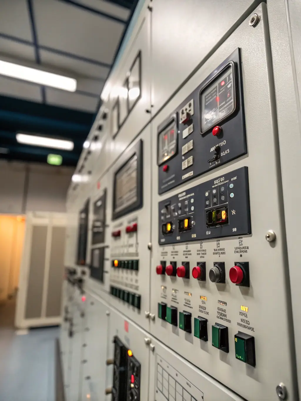 An image of a durable industrial control panel, emphasizing its reliability and safety features, essential for managing complex industrial systems.